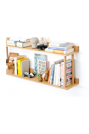 2 Level Wooden Wall Shelf | Wireworks Platform 2 | Oroa.com