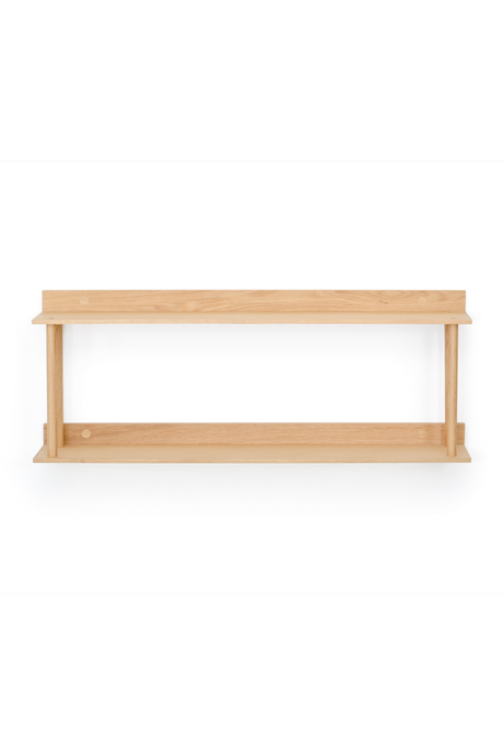 2 Level Wooden Wall Shelf | Wireworks Platform 2 | Oroa.com