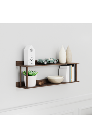 2 Level Wooden Wall Shelf | Wireworks Platform 2 | Oroa.com