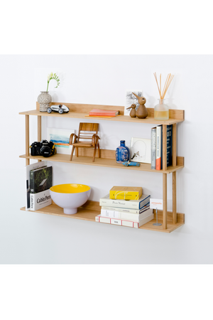 3 Level Wooden Wall Shelf  | Wireworks Platform 3 | Oroa.com
