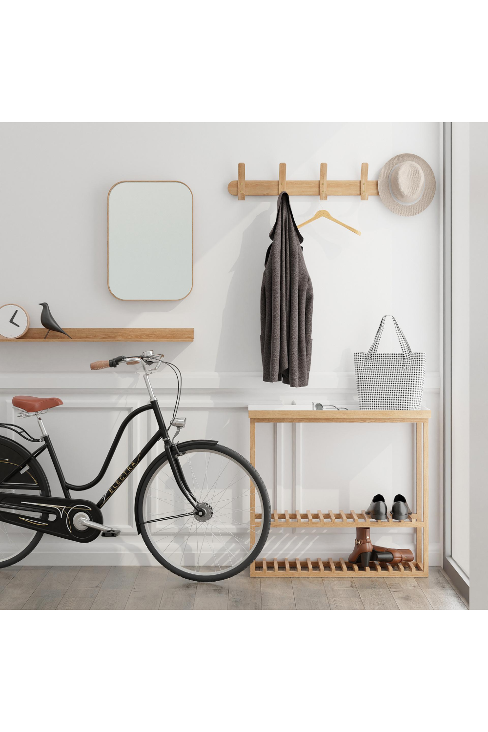 Natural Oak Left Hook | Wireworks | Oroa.com