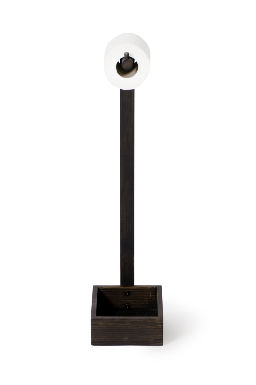 Oak Standing Toilet Paper Holder with Storage | Wireworks Mezza | Oroa.com