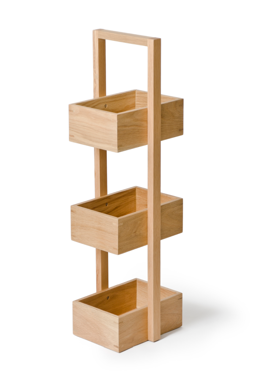 3 Tray Oak Storage Caddy | Wireworks Caddy Mezza