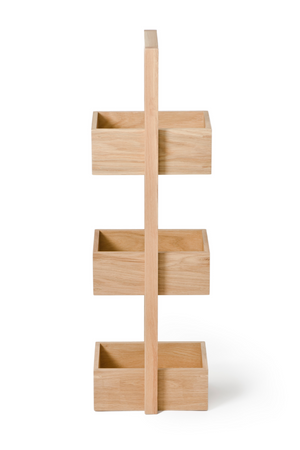 3 Tray Oak Storage Caddy | Wireworks Caddy Mezza