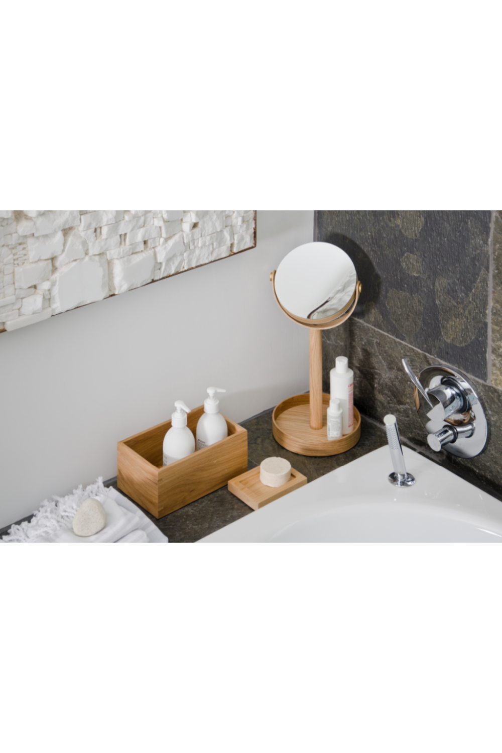 Rectangular Oak Soap Dish | Wireworks Mezza | Oroa.com