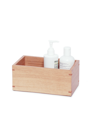 Rectangular Oak Bathroom Storage Box | Wireworks Mezza | Oroa.com