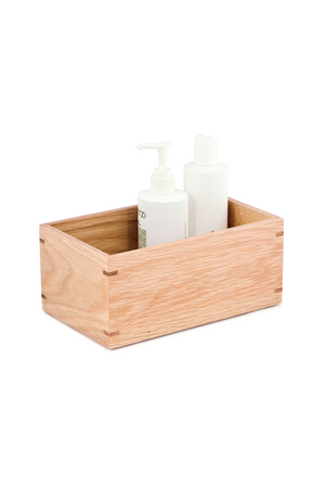 Rectangular Oak Bathroom Storage Box | Wireworks Mezza | Oroa.com