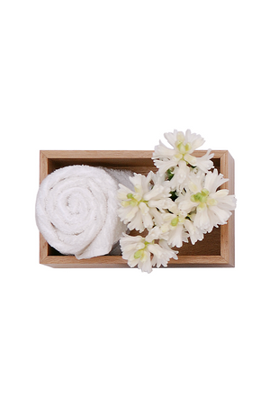 Rectangular Oak Bathroom Storage Box | Wireworks Mezza | Oroa.com