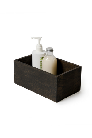 Rectangular Oak Bathroom Storage Box | Wireworks Mezza | Oroa.com