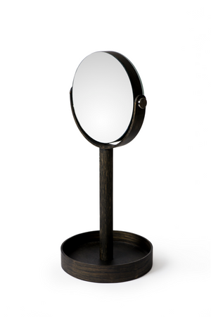Oak Double Face Mirror with Storage Tray | Wireworks Close-up | Oroa.com