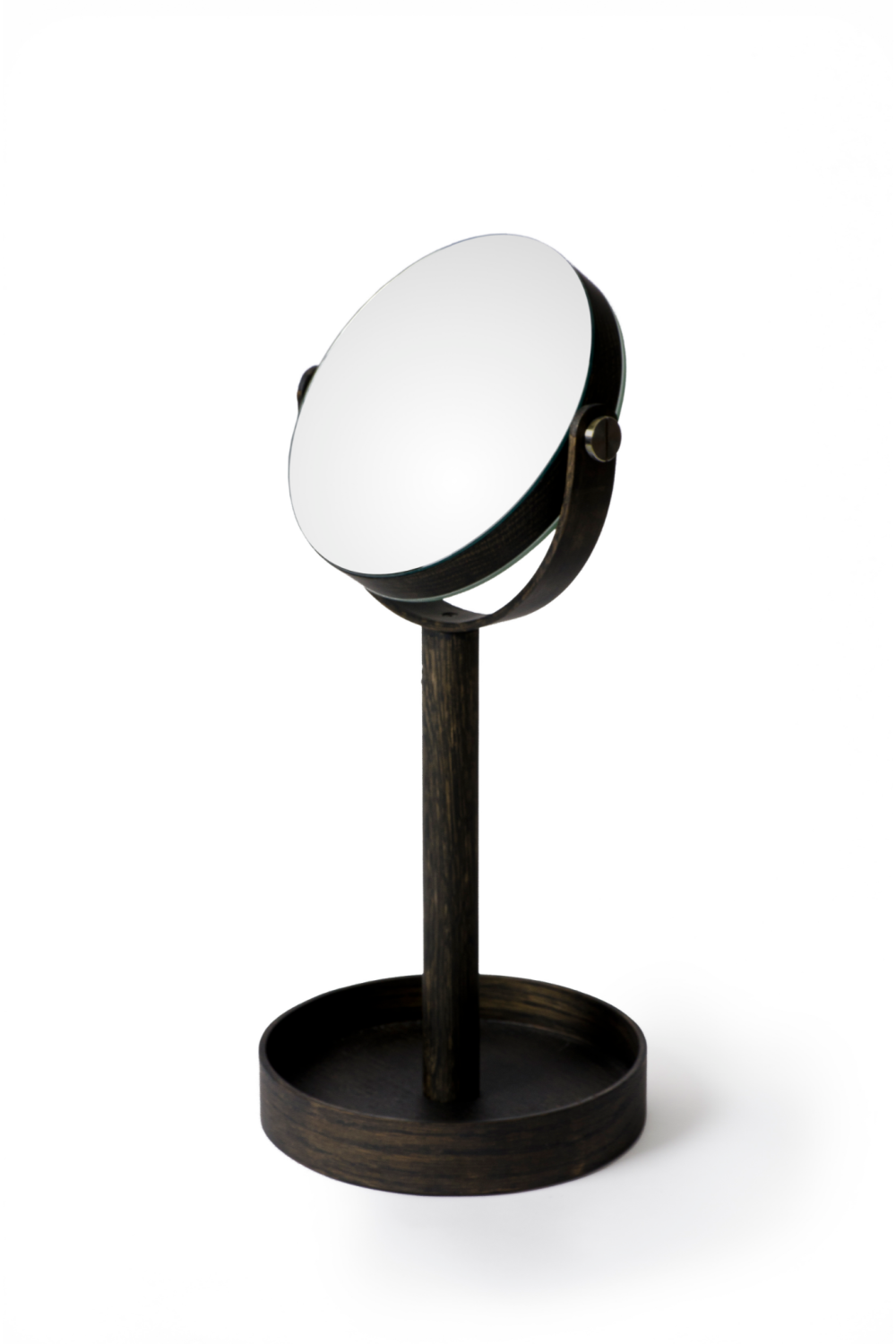 Oak Double Face Mirror with Storage Tray | Wireworks Close-up | Oroa.com