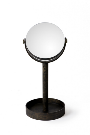 Oak Double Face Mirror with Storage Tray | Wireworks Close-up | Oroa.com