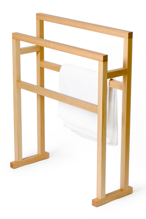 Oak Standing Towel Holder - L | Wireworks Mezza Grande | Oroa.com