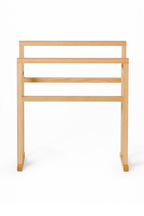 Oak Standing Towel Holder - L | Wireworks Mezza Grande | Oroa.com