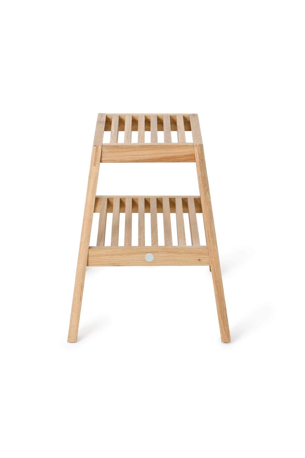 2-Level Oak Step Stool | Wireworks Slatted | Oroa.com