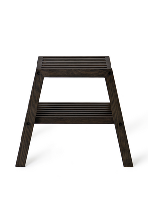 2-Level Oak Step Stool | Wireworks Slatted | Oroa.com