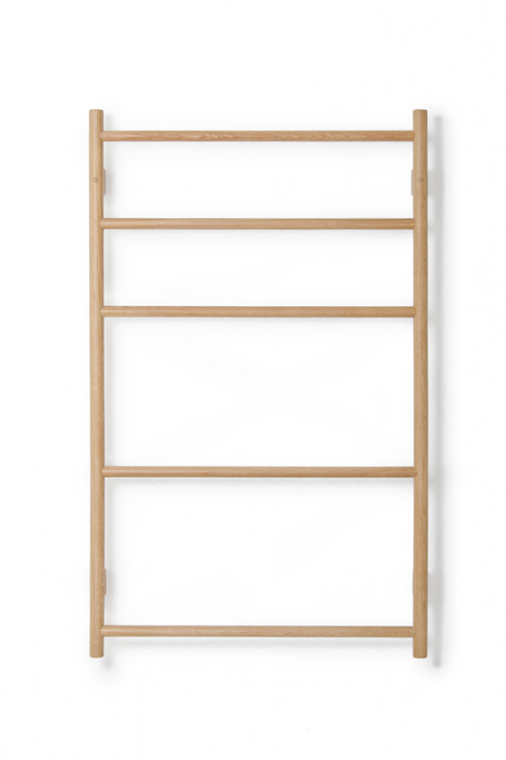 5-Bar Oak Wall Mounted Towel Rail | Wireworks Wallbar | Oroa.com