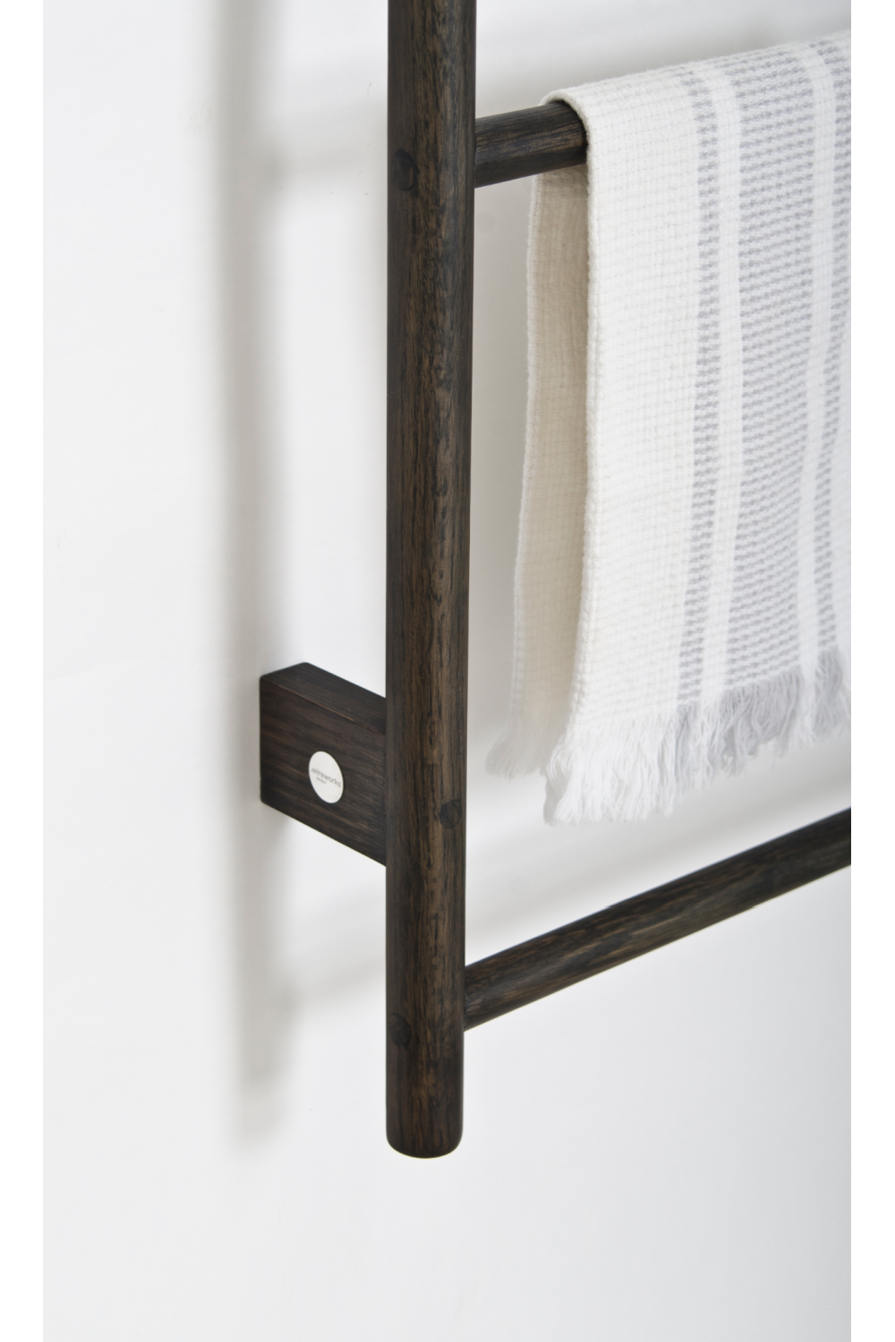 5-Bar Oak Wall Mounted Towel Rail | Wireworks Wallbar | Oroa.com
