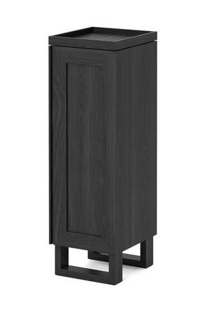 Oak Bathroom Cabinet with Ribbed Glass | Wireworks Tallboy Mezza | Oroa.com