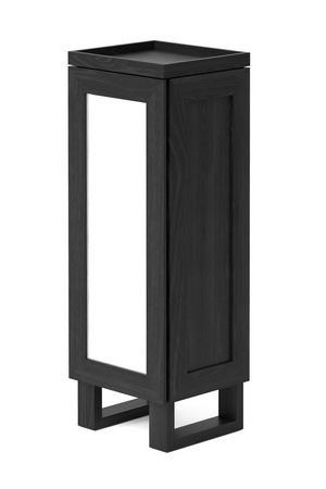 Oak Bathroom Cabinet with Ribbed Glass | Wireworks Tallboy Mezza | Oroa.com