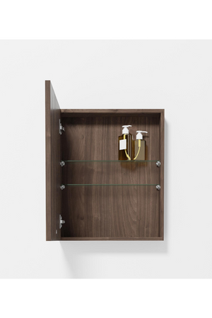 Walnut Bathroom Mirror Cabinet | Wireworks Slimeline | Oroa.com