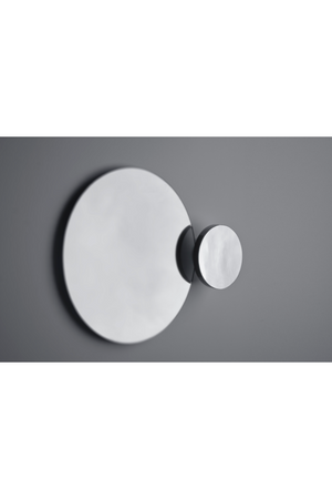 Oak Round Wall Mirror with Fixed Magnifier | Wireworks Eclipse | Oroa.com