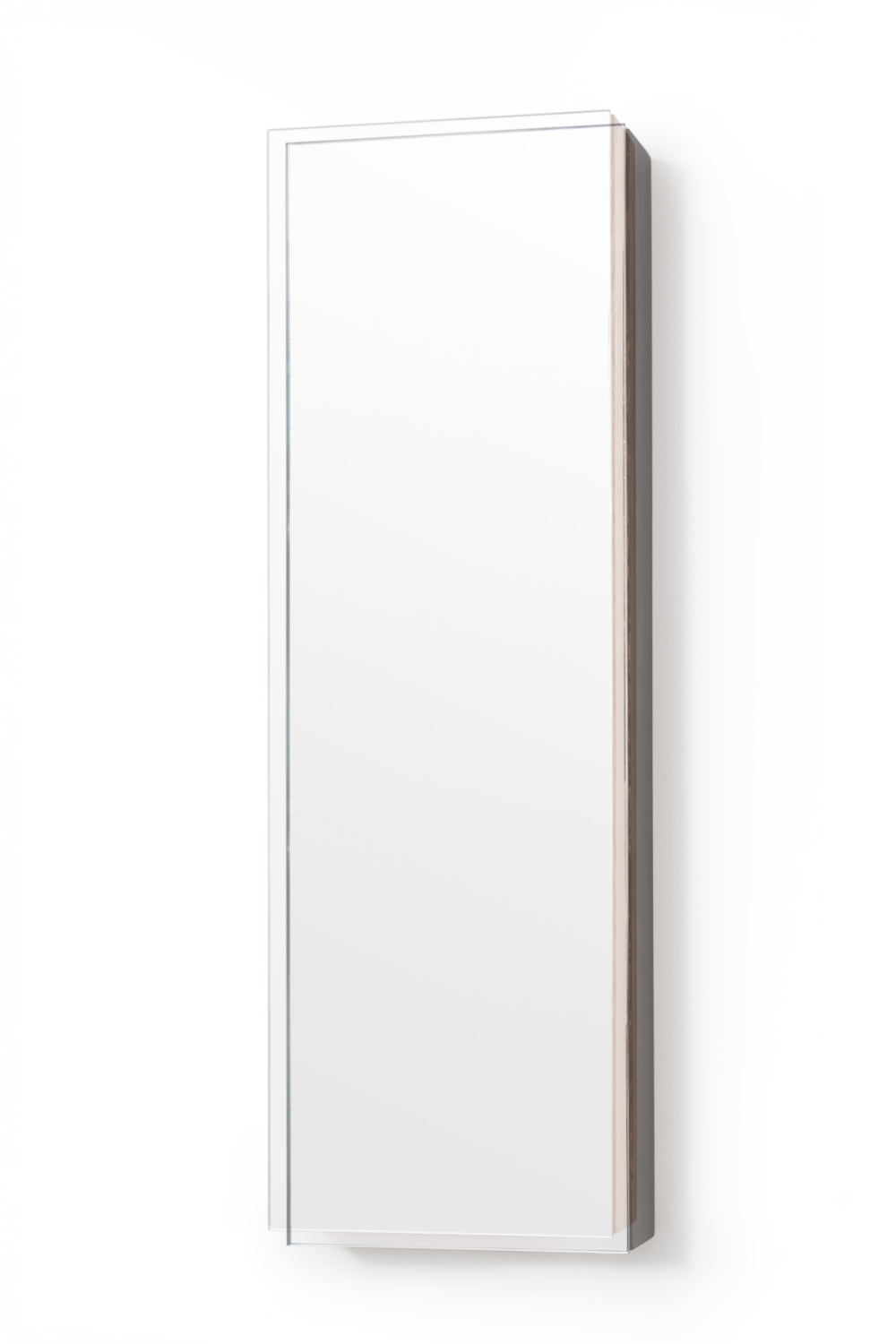 Oak Vertical Bathroom Cabinet with Mirror | Wireworks 800 Zone | Oroa.com