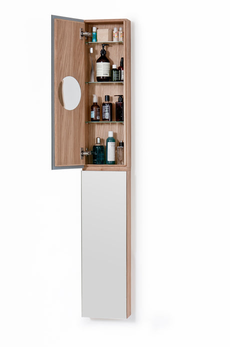 Oak Bathroom Cabinet with Mirror | Wireworks 1622 Zone | Oroa.com