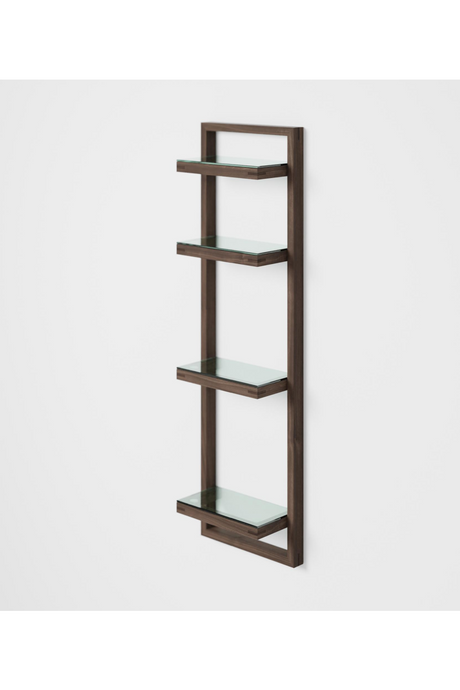 Walnut Bathroom Wall Shelf | Wireworks Zone | Oroa.com