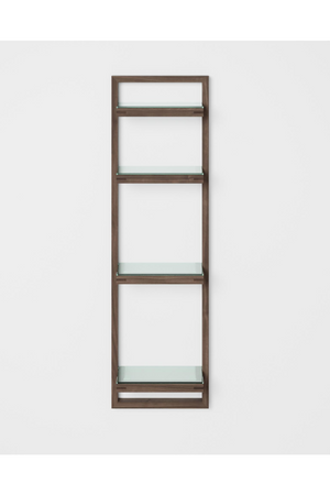 Walnut Bathroom Wall Shelf | Wireworks Zone | Oroa.com