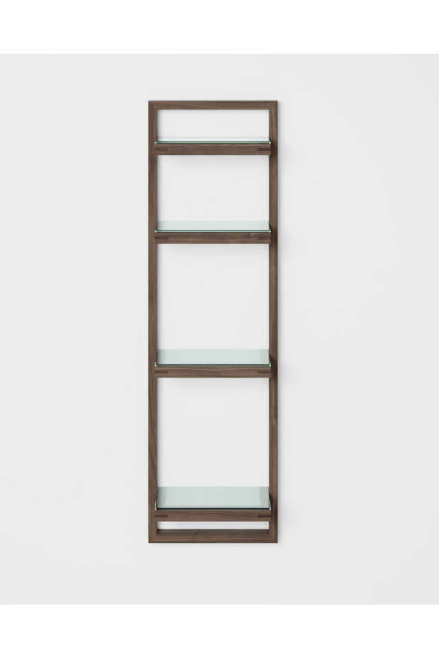 Walnut Bathroom Wall Shelf | Wireworks Zone | Oroa.com