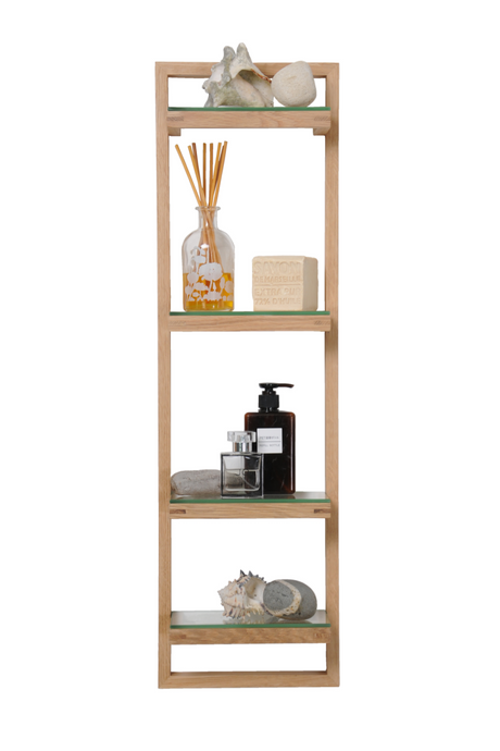 Oak Bathroom Wall Shelf | Wireworks Zone | Oroa.com