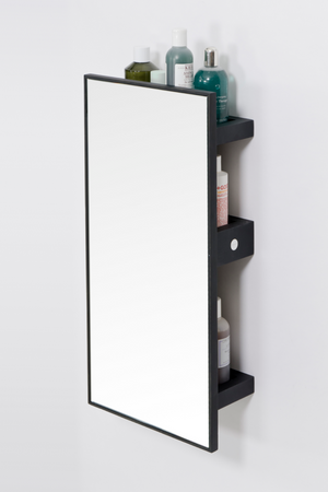 Oak Vanity Mirror with Storage Trays | Wireworks Slimline | Oroa.com