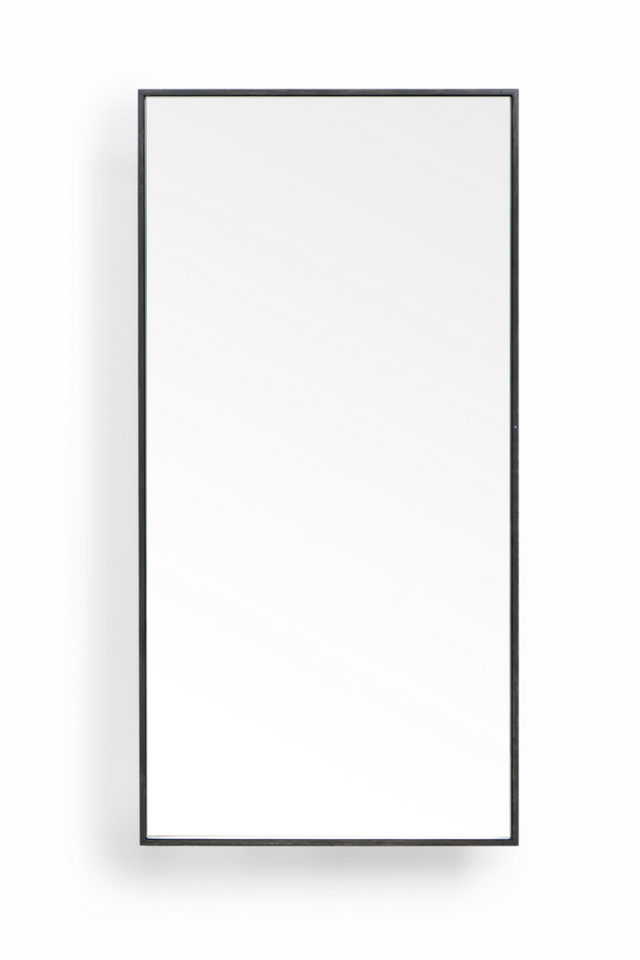 Oak Vanity Mirror with Storage Trays | Wireworks Slimline | Oroa.com