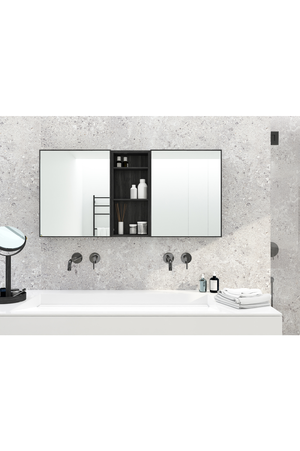 Oak Wall Mounted Bathroom Shelf | Wireworks Slimline 550 | Oroa.com