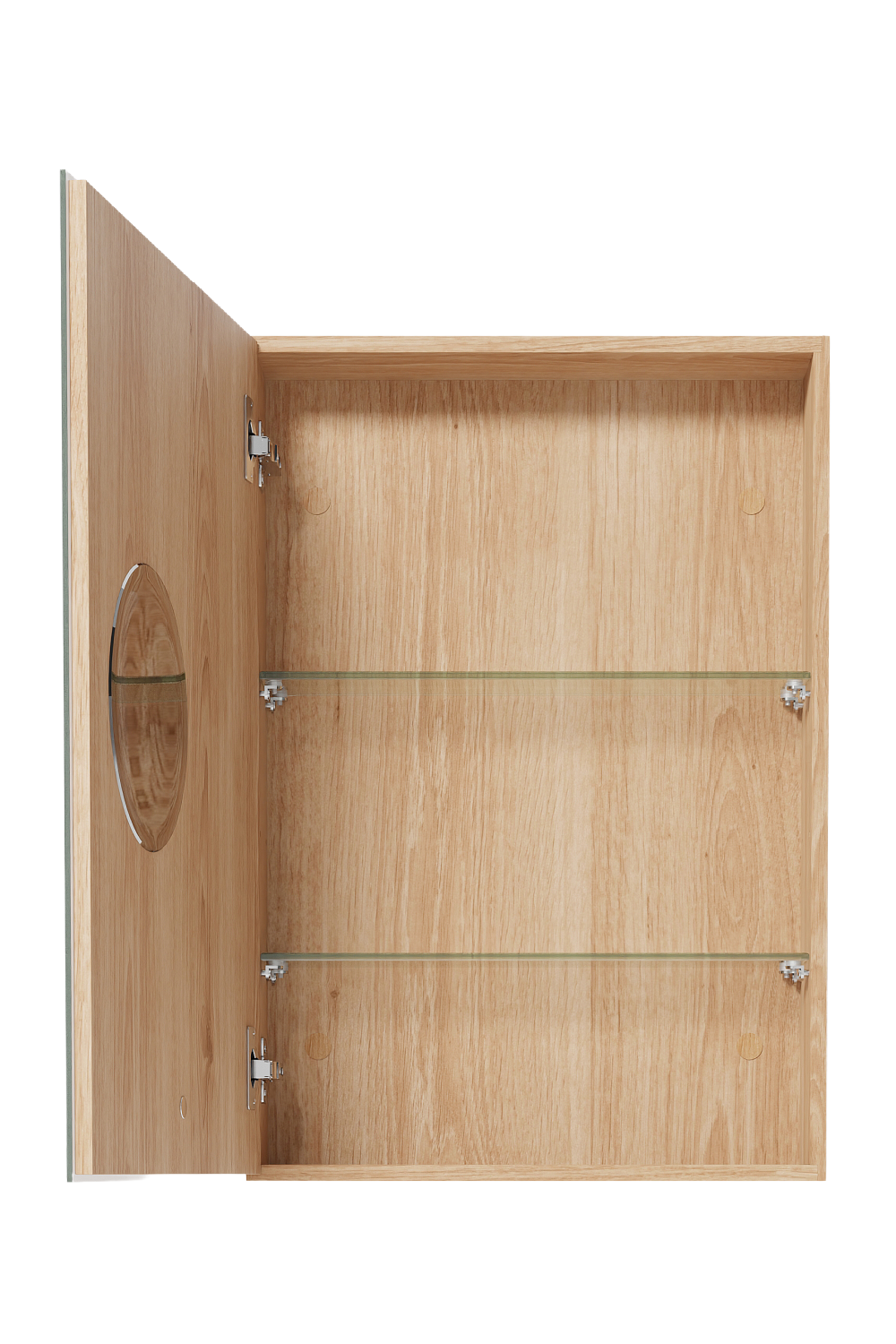 Wooden Bathroom Mirror Cabinet | Wireworks Magnifier | Oroa.com