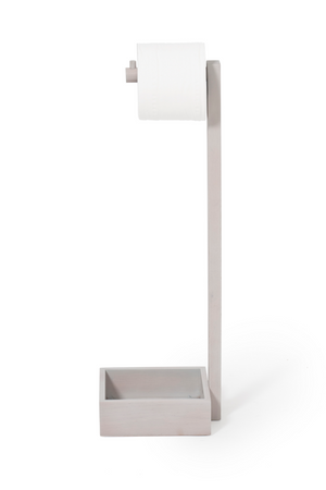Oak Standing Toilet Paper Holder with Storage | Wireworks Mezza | Oroa.com