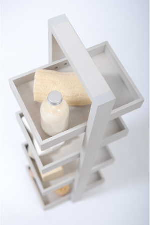 Oak 4 Tray Portable Storage Caddy | Wireworks Quattro | Oroa.com