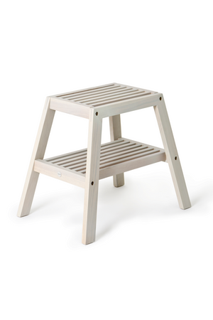 2-Level Oak Step Stool | Wireworks Slatted | Oroa.com