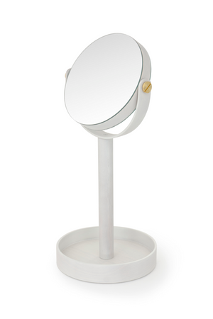 Oak Double Face Mirror with Storage Tray | Wireworks Close-up | Oroa.com