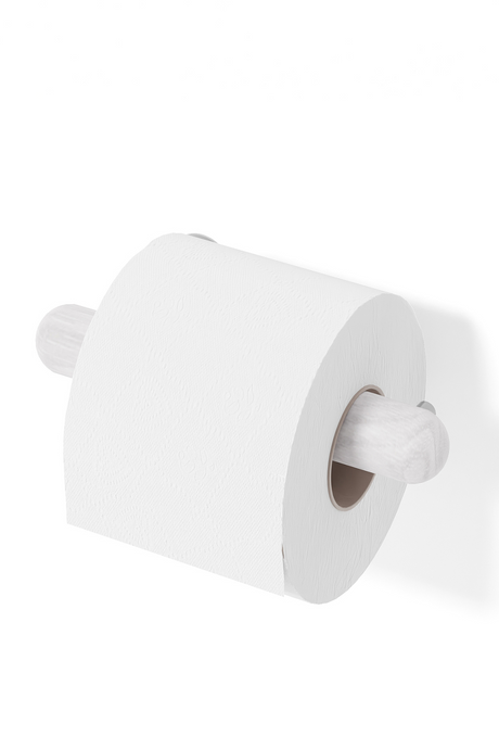 White Wooden Toilet Roll Holder | Wireworks Yoku | Oroa.com