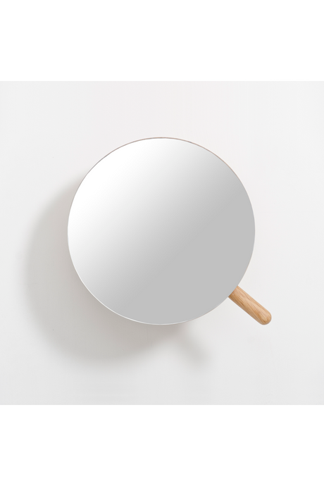 Oak Wall Magnifying Vanity Mirror | Wireworks | Oroa.com