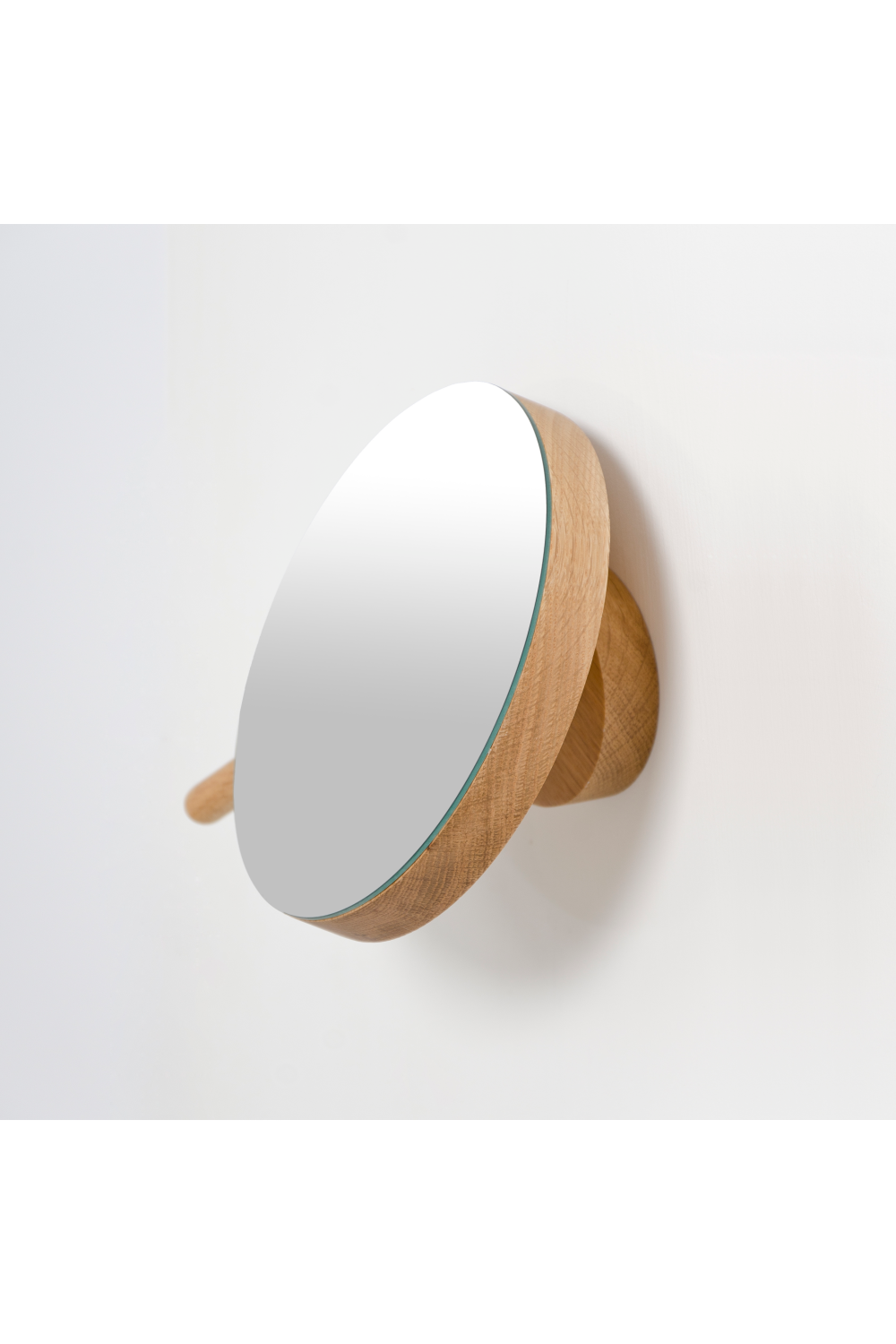 Oak Wall Magnifying Vanity Mirror | Wireworks | Oroa.com
