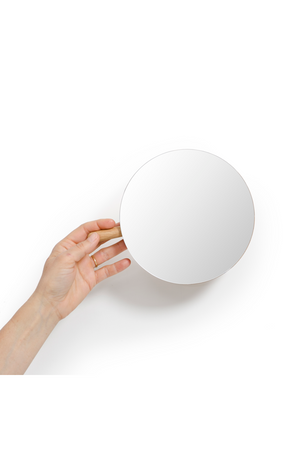 Oak Wall Magnifying Vanity Mirror | Wireworks | Oroa.com