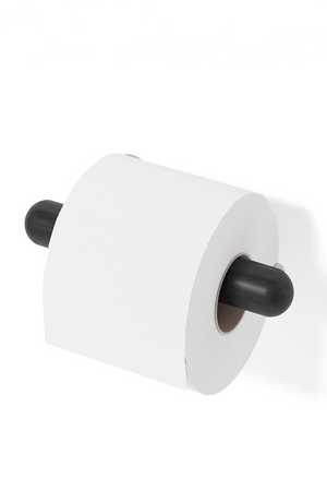 Black Wooden Toilet Roll Holder | Wireworks Yoku | Oroa.com