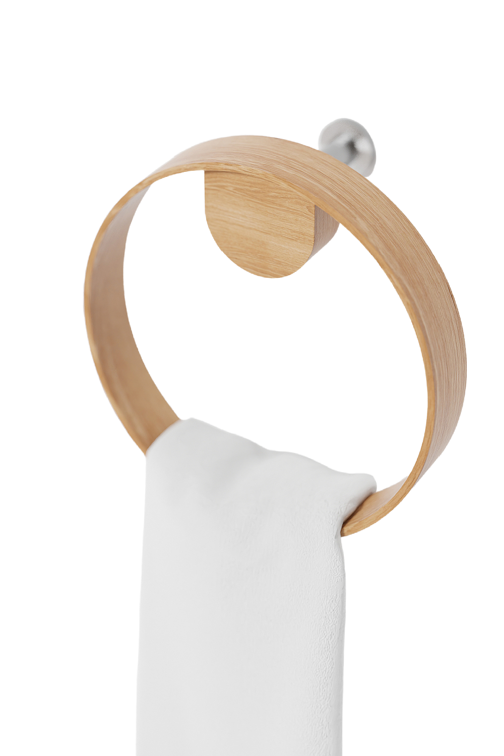 Wooden Ring Towel Holder | Wireworks Yoku | Oroa.com