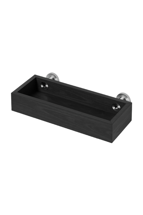 Black Wooden Tray Shelf | Wireworks Yoku | Oroa.com