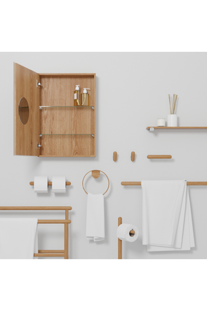 Wooden Freestanding Towel Rail | Wireworks Yoku | Oroa.com