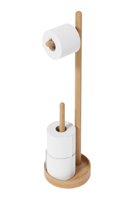 Wooden Minimalist Roll Holder | Wireworks Yoku | Oroa.com