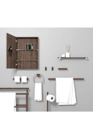 Wooden Minimalist Roll Holder | Wireworks Yoku | Oroa.com